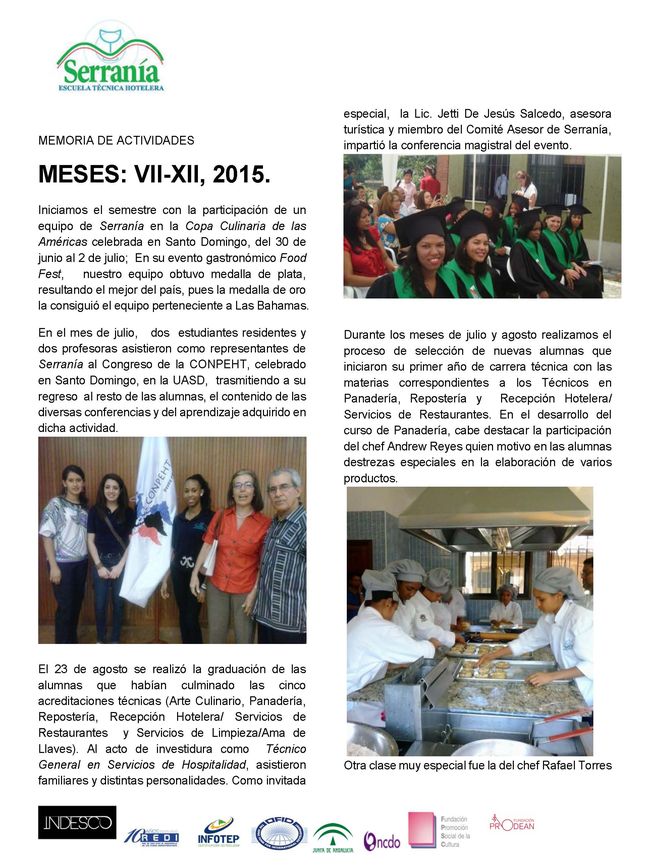 MEMORIA ESCUELA TECNICA SERRANIA